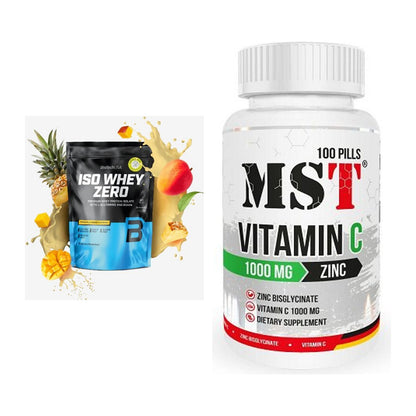 Basis-Set: BioTech Iso Whey Zero + MST Vitamin C 1000 + Zinc 100 – alle enthaltenen Artikel