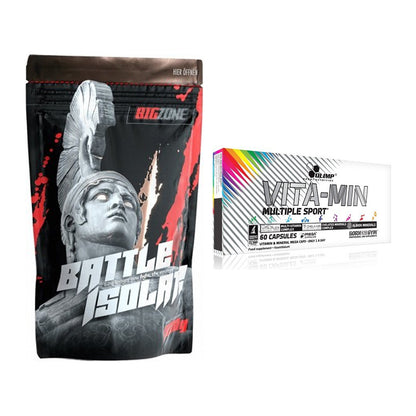 Basis-Set: Big Zone Battle Isolate + Olimp Vita-Min Multiple Sport – alle enthaltenen Artikel