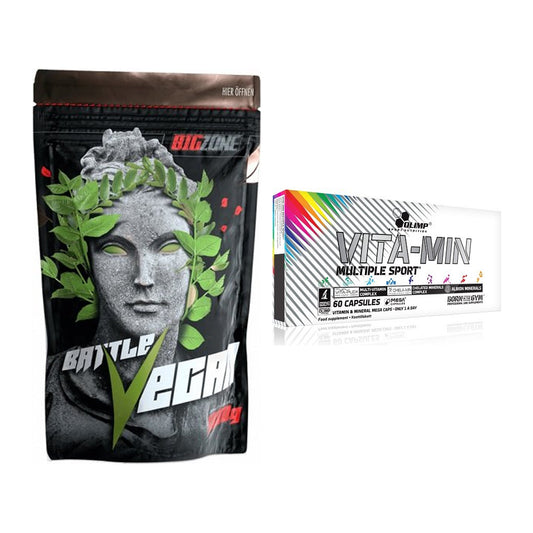 Basis-Set: Big Zone Battle Vegan + Olimp Vita-Min Multiple Sport – alle enthaltenen Artikel