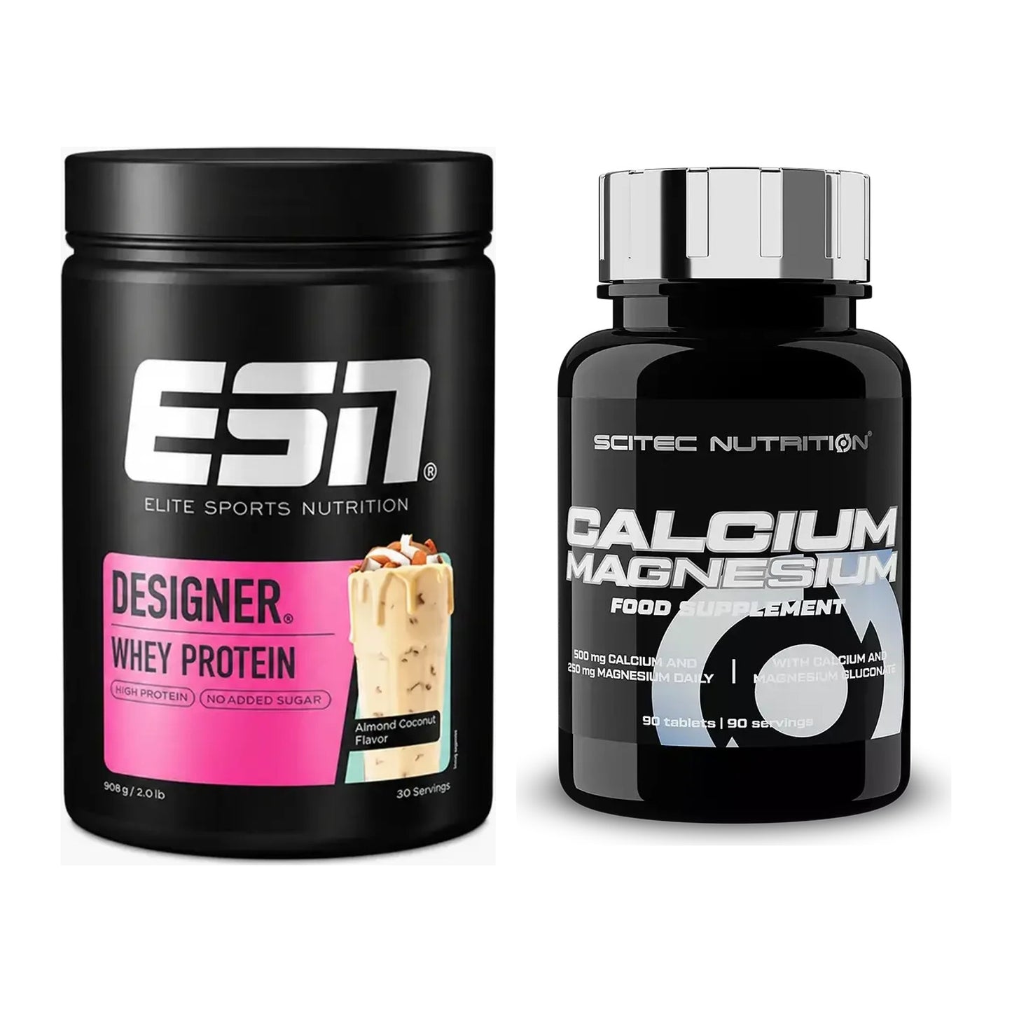 Basis-Set: ESN Designer Whey + Scitec Calcium Magnesium – alle enthaltenen Artikel
