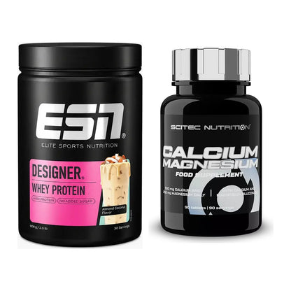 Basis-Set: ESN Designer Whey + Scitec Calcium Magnesium – alle enthaltenen Artikel