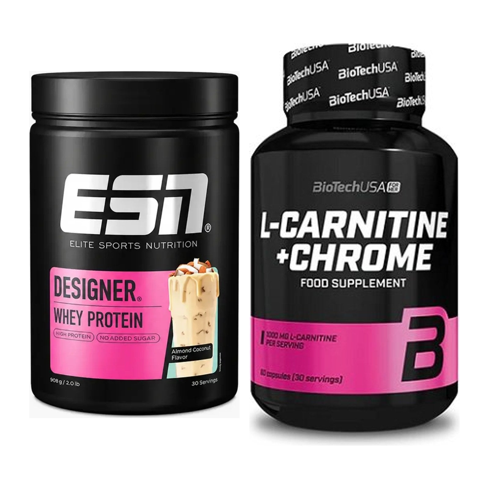 Basis-Set: ESN Designer Whey + BioTech L-Carnitine + Chrome – alle enthaltenen Artikel