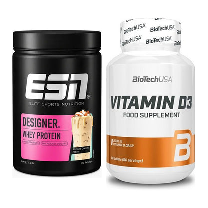 Basis-Set: ESN Designer Whey + BioTech Vitamin D3 – alle enthaltenen Artikel