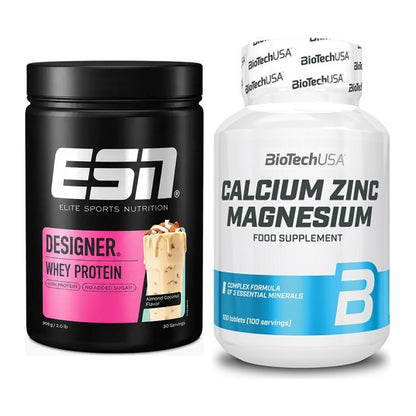 Basis-Set: ESN Designer Whey + BioTech Calcium Zinc Magnesium 100 – alle enthaltenen Artikel