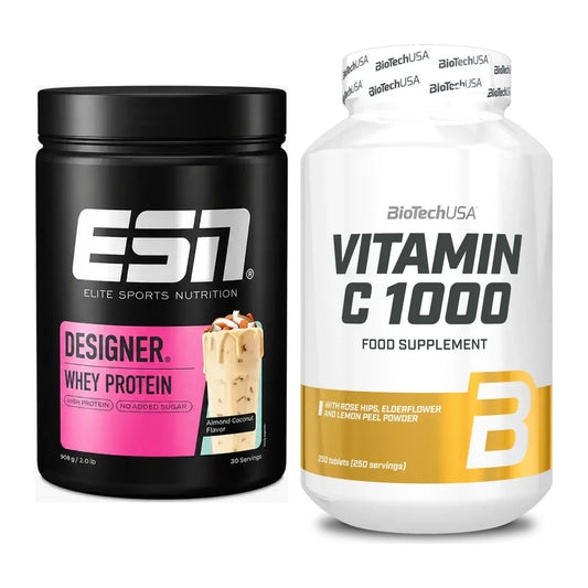 Basis-Set: ESN Designer Whey + BioTech Vitamin C 1000 250 Tabl. – alle enthaltenen Artikel