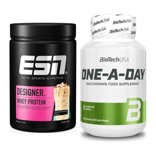 Basis-Set: ESN Designer Whey + BioTech One A Day 100 Tabl. – alle enthaltenen Artikel