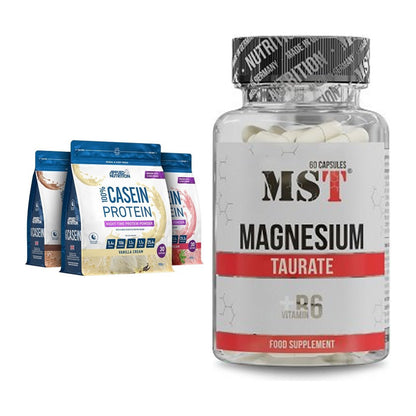 Basis-Set: Applied Nutrition 100% Casein + MST Magnesium Taurat – alle enthaltenen Artikel