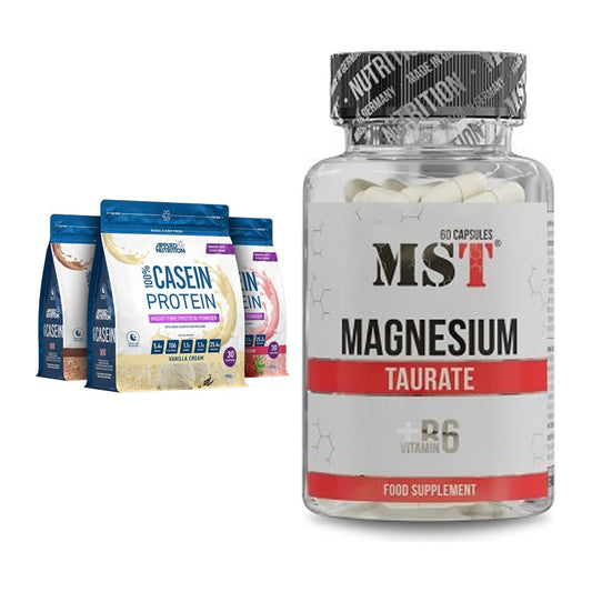 Basis-Set: Applied Nutrition 100% Casein + MST Magnesium Taurat – alle enthaltenen Artikel
