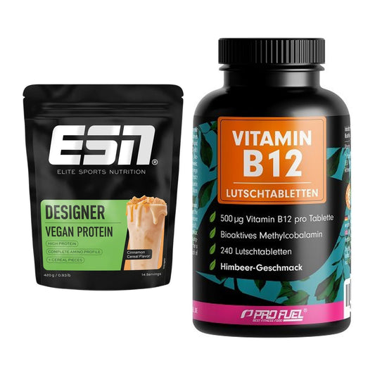 Basis-Set: ESN Designer Vegan Protein + ProFuel Vitamin B12 240 – alle enthaltenen Artikel