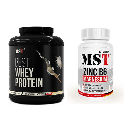 Basis-Set: MST Best Whey Protein + MST Zinc + Magnesium + B6 60 – alle enthaltenen Artikel