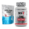 Basis-Set: BioTech 100% Pure Whey + MST Zinc Chelate Bisglycinate – alle enthaltenen Artikel
