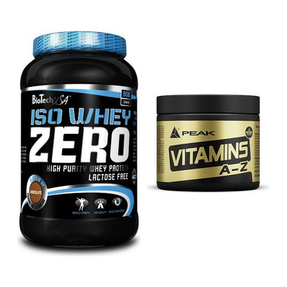Basis-Set: BioTech Iso Whey Zero + Peak Vitamin A-Z 180 Tabl. – alle enthaltenen Artikel