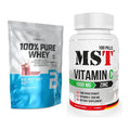 Basis-Set: BioTech 100% Pure Whey + MST Vitamin C 1000 + Zinc 100 – alle enthaltenen Artikel