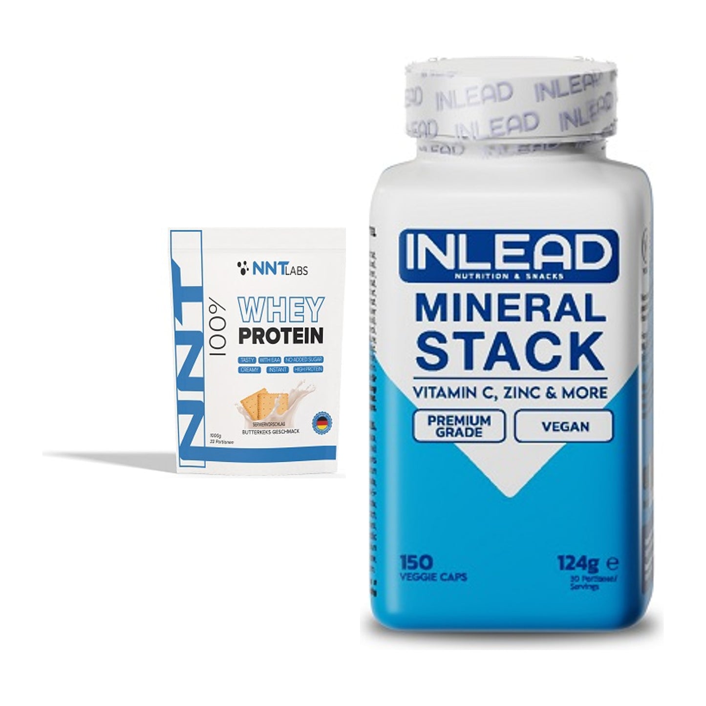 Basis-Set: NNT Whey + INLEAD Mineral Stack – alle enthaltenen Artikel