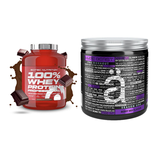 Basis-Set: Scitec 100% Whey Professional + Nanosupps Hype Beast – alle enthaltenen Artikel
