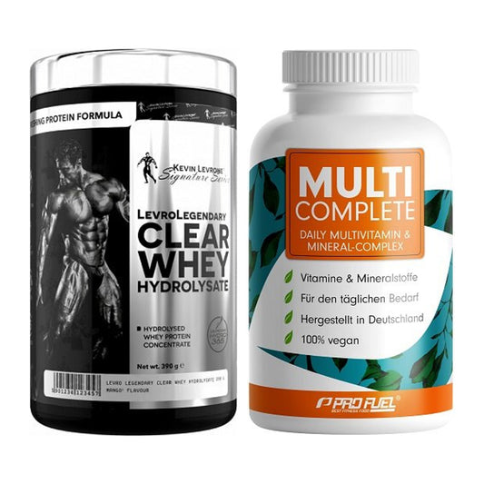 Basis-Set: Kevin Levrone Clear Whey + ProFuel MULTI COMPLETE – alle enthaltenen Artikel