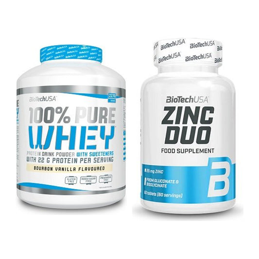 Basis-Set: BioTech 100% Pure Whey + BioTech Zinc Duo – alle enthaltenen Artikel