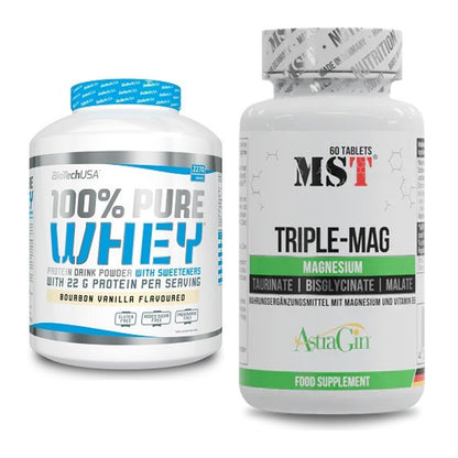 Basis-Set: BioTech 100% Pure Whey + MST Tripple Mag – alle enthaltenen Artikel