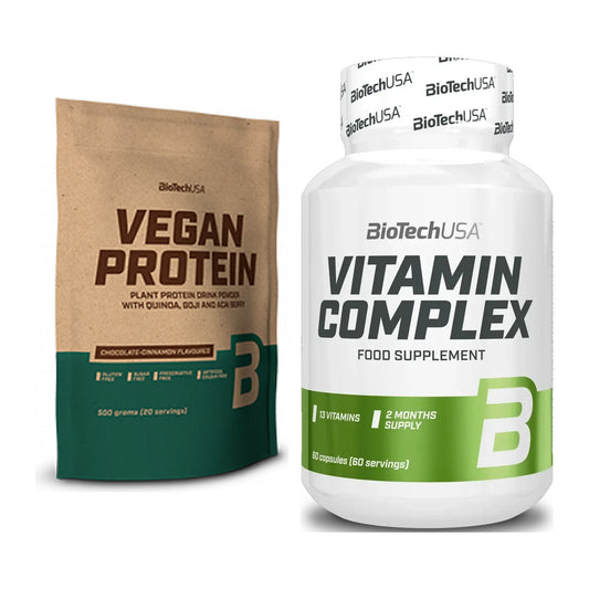 Basis-Set: BioTech Vegan Protein + BioTech Vitamin Complex – alle enthaltenen Artikel