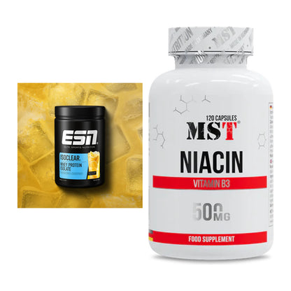 Basis-Set: ESN ISOCLEAR Whey Isolate + MST Niacin – alle enthaltenen Artikel