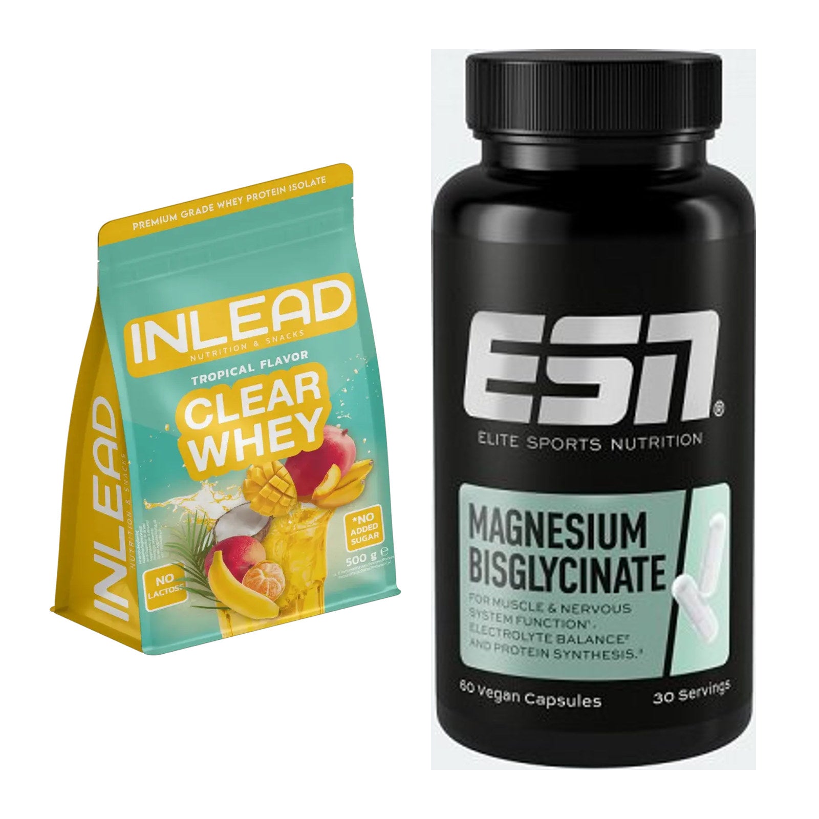 Basis-Set: INLEAD Clear Whey Isolate + ESN Magnesium Bisglycinate – alle enthaltenen Artikel