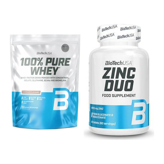 Basis-Set: BioTech 100% Pure Whey + BioTech Zinc Duo – alle enthaltenen Artikel