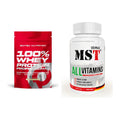 Basis-Set: Scitec 100% Whey Protein + MST All Vitamins 120 Tabl. – alle enthaltenen Artikel