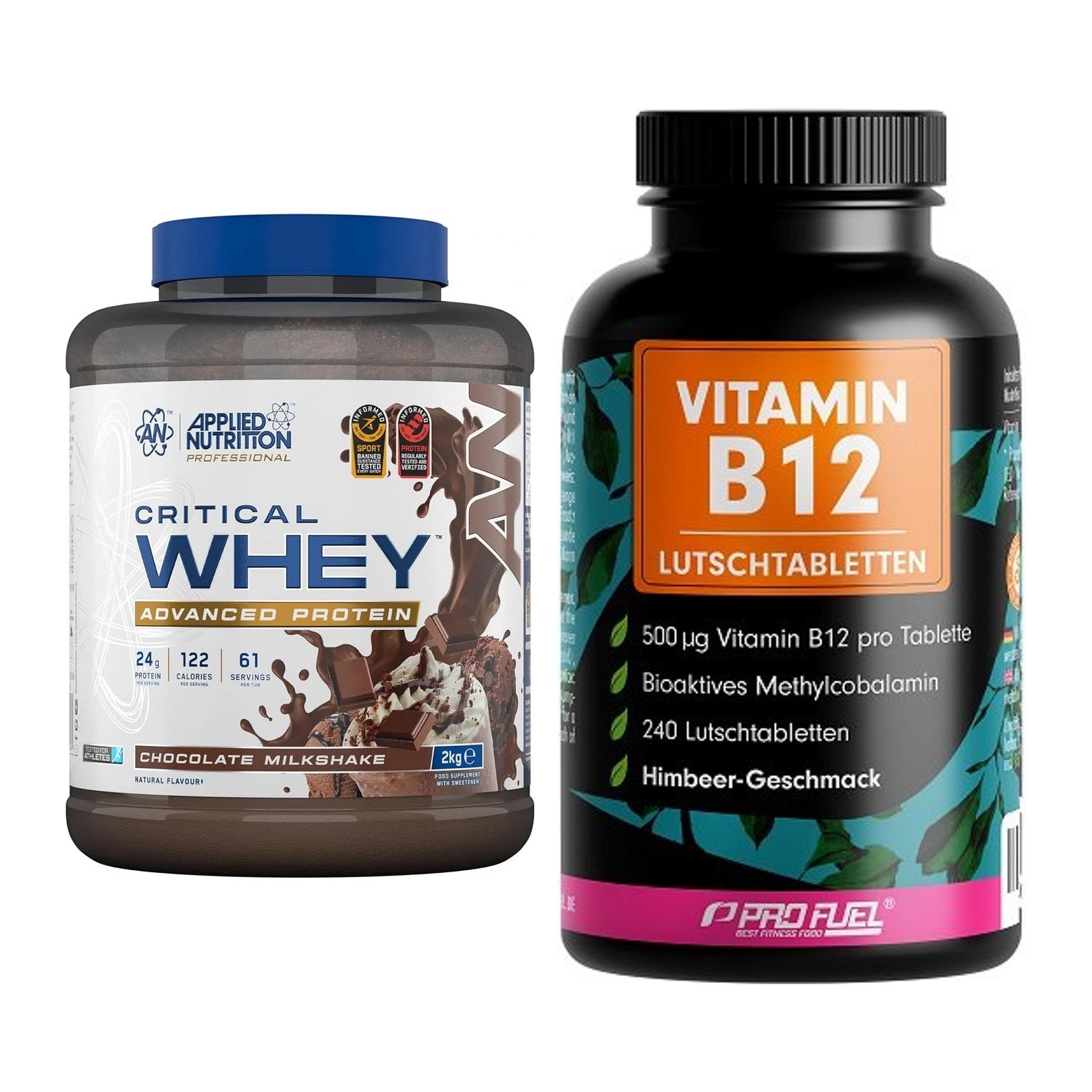 Basis-Set: Applied Nutrition Critical Whey + ProFuel Vitamin B12 240 – alle enthaltenen Artikel