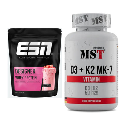 Basis-Set: ESN Designer Whey + MST Vitamin D3 + K2 + MK-7 – alle enthaltenen Artikel