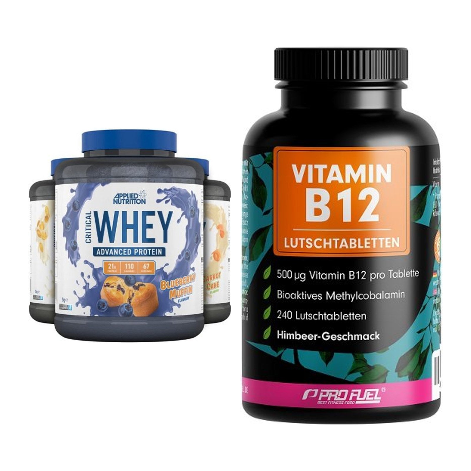 Basis-Set: Applied Nutrition Critical Whey + ProFuel Vitamin B12 240 – alle enthaltenen Artikel