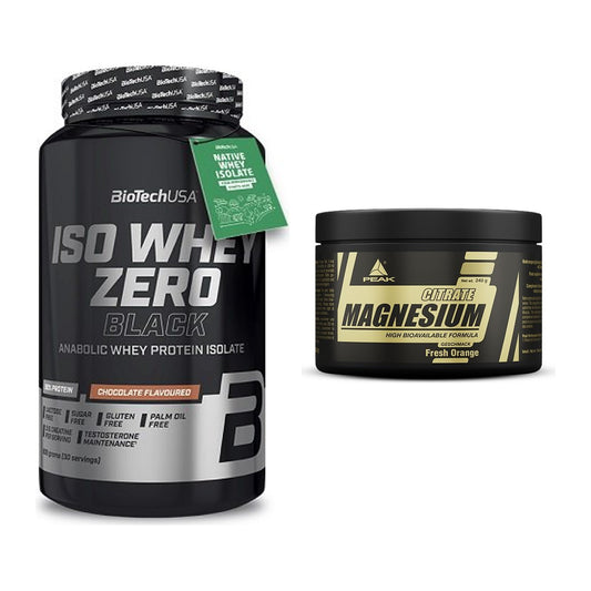 Basis-Set: BioTech Iso Whey Zero Black + Peak Magnesium Citrat – alle enthaltenen Artikel