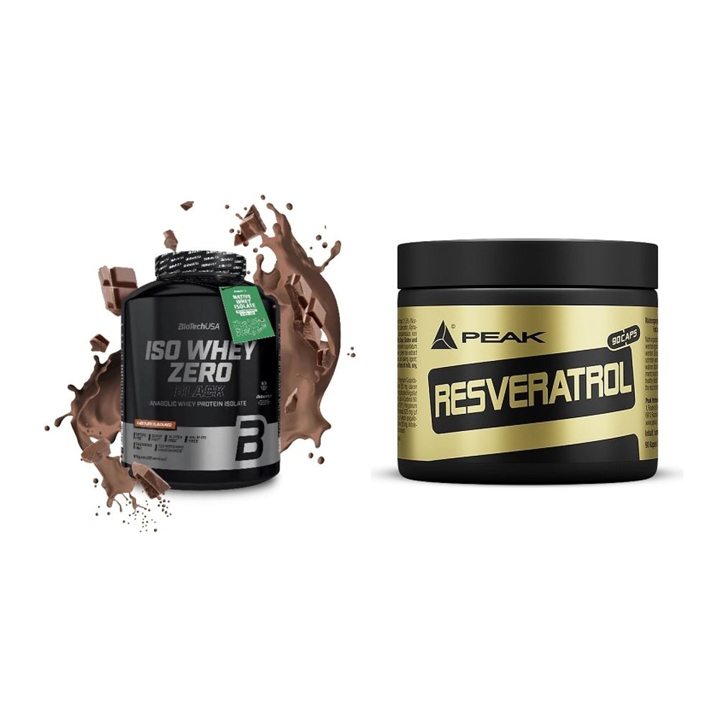 Basis-Set: BioTech Iso Whey Zero Black + Peak Resveratrol – alle enthaltenen Artikel