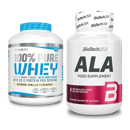 Basis-Set: BioTech 100% Pure Whey + BioTech ALA alpha lipoic acid – alle enthaltenen Artikel