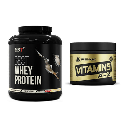 Basis-Set: MST Best Whey Protein + Peak Vitamin A-Z 180 Tabl. – alle enthaltenen Artikel