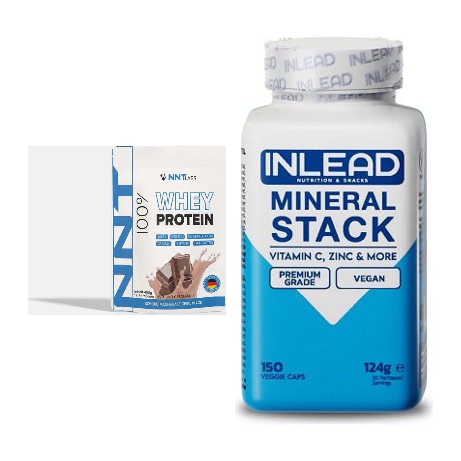 Basis-Set: NNT Whey + INLEAD Mineral Stack – alle enthaltenen Artikel