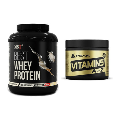 Basis-Set: MST Best Whey Protein + Peak Vitamin A-Z 180 Tabl. – alle enthaltenen Artikel