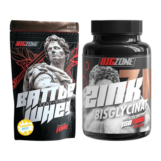 Basis-Set: Big Zone Battle Whey + Big Zone Zink Bisglycinat – alle enthaltenen Artikel