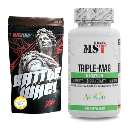 Basis-Set: Big Zone Battle Whey + MST Tripple Mag – alle enthaltenen Artikel