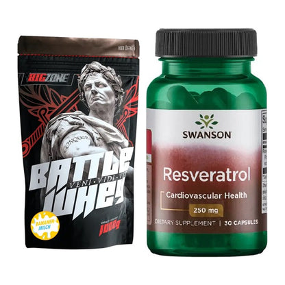 Basis-Set: Big Zone Battle Whey + Swanson Resveratrol – alle enthaltenen Artikel