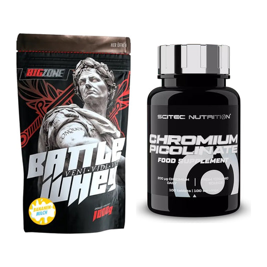 Basis-Set: Big Zone Battle Whey + Scitec Chromium Picolinate – alle enthaltenen Artikel