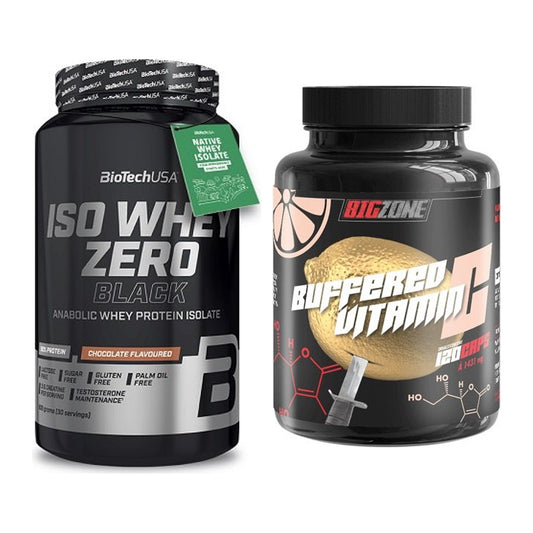 Basis-Set: BioTech Iso Whey Zero Black + Big Zone Buffered Vitamin C – alle enthaltenen Artikel