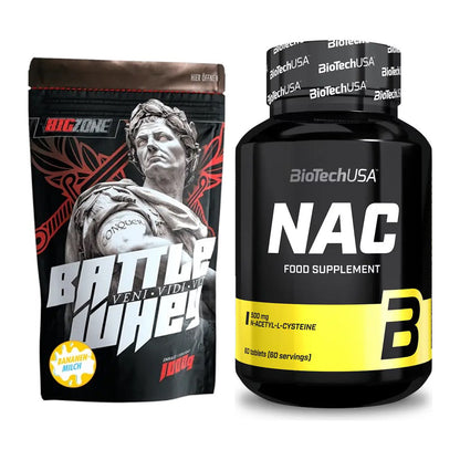 Basis-Set: Big Zone Battle Whey + BioTech NAC – alle enthaltenen Artikel