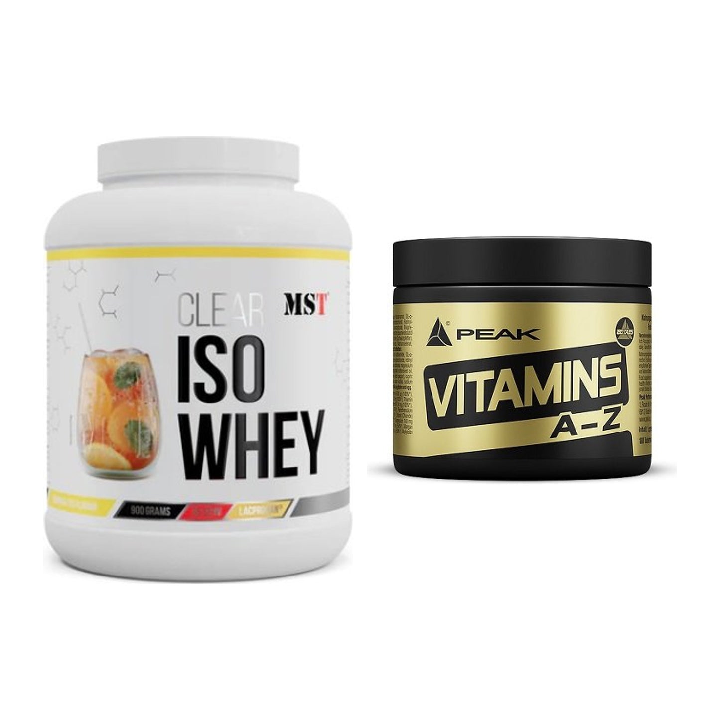 Basic set: MST Iso Clear + Peak Vitamin A-Z 180 tablets - all items included