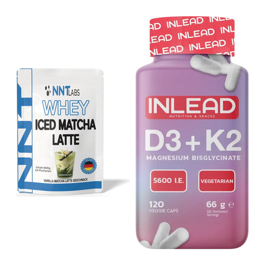 Basis-Set: NNT Whey ICED MATCHA LATTE + INLEAD Vitamin D3 + K2 – alle enthaltenen Artikel