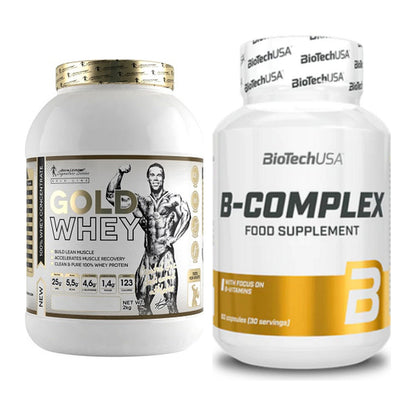 Basis-Set: Kevin Levrone Gold Whey + BioTech B Complex 60 Tabl. – alle enthaltenen Artikel