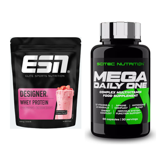 Basis-Set: ESN Designer Whey + Scitec Mega Daily One Plus – alle enthaltenen Artikel