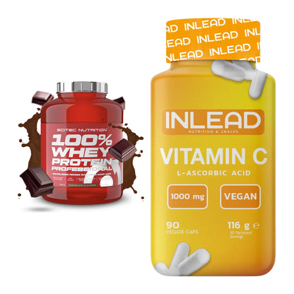 Basis-Set: Scitec 100% Whey Professional + INLEAD Vitamin C – alle enthaltenen Artikel