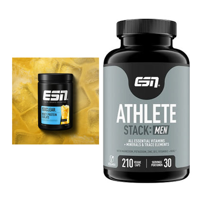Basis-Set: ESN ISOCLEAR Whey Isolate + ESN Athlete Stack:MEN – alle enthaltenen Artikel