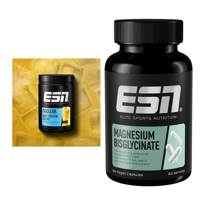 Basis-Set: ESN ISOCLEAR Whey Isolate + ESN Magnesium Bisglycinat – alle enthaltenen Artikel