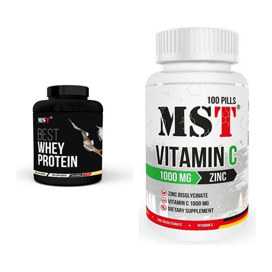 Basis-Set: MST Best Whey Protein + MST Vitamin C 1000 + Zinc 100 – alle enthaltenen Artikel